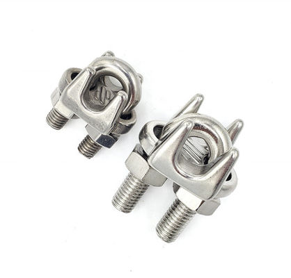 QUALITÉ  DIN 741 Drop Forged Stainless Steel Wire Rope Clamp For Cable End Connections usine