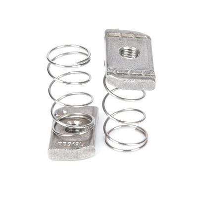 QUALITÉ  Stainless Steel Spring Channel Nuts Precision Machined Galvanized/Zinc/Nickel Plated Chamfered Edges for Mining Application usine